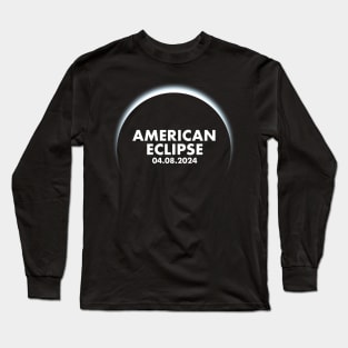 Total Solar Eclipse 2024 United States of America Long Sleeve T-Shirt